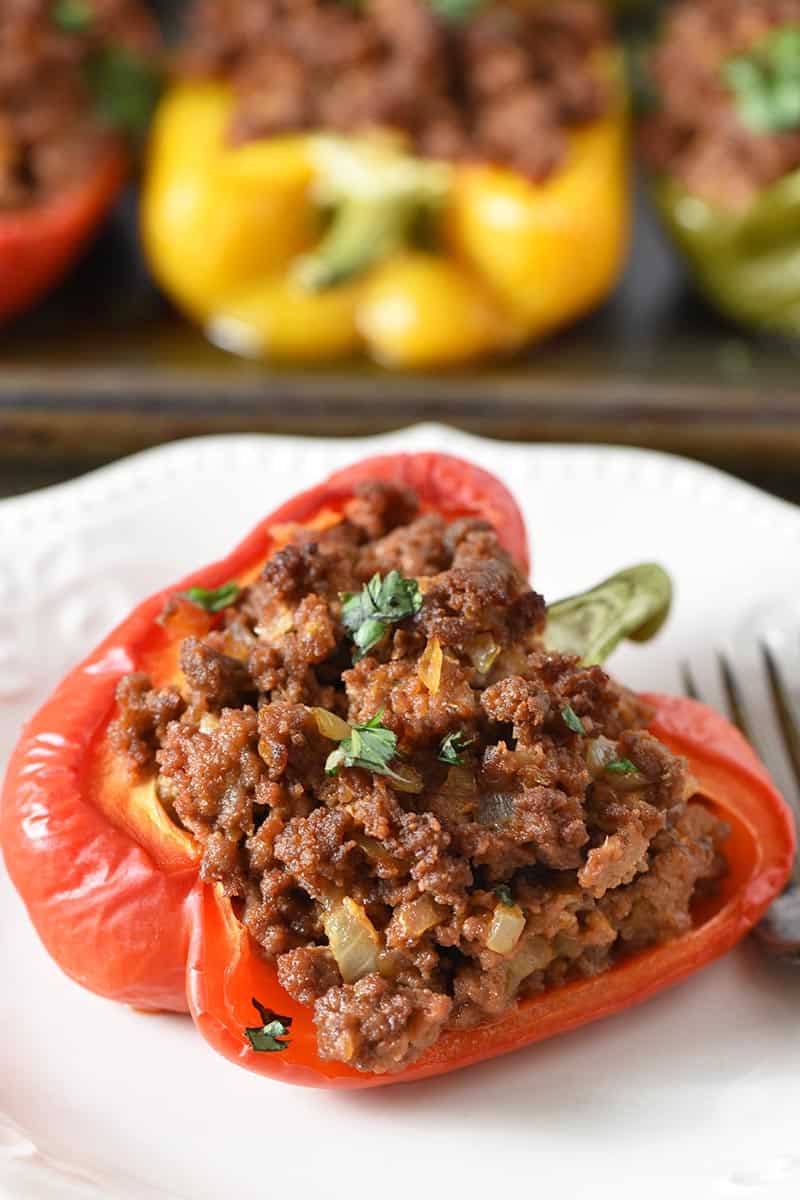 Sloppy Joe Stuffed Peppers
