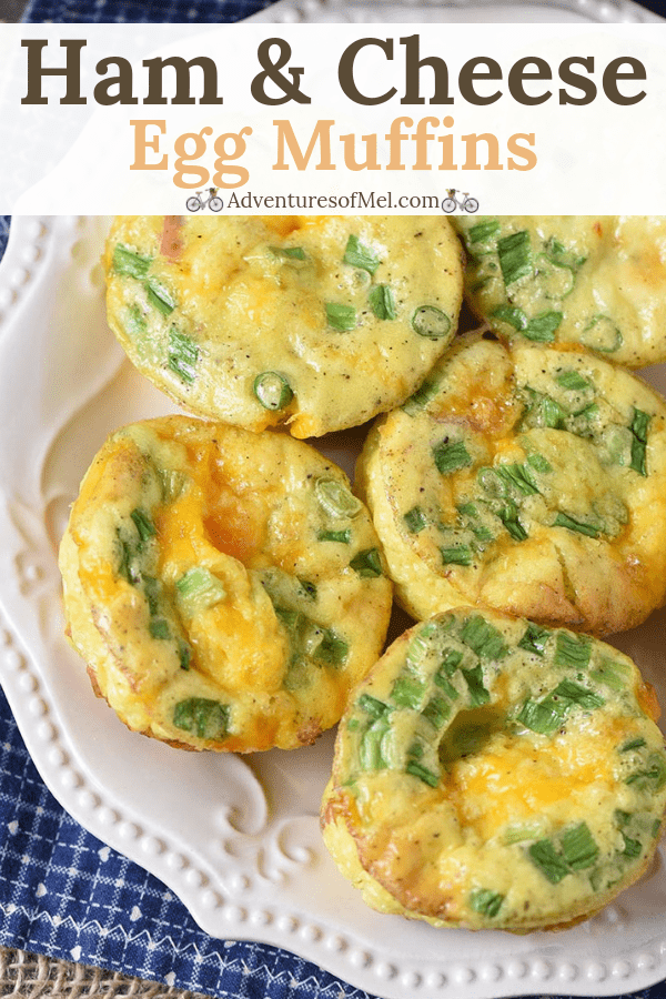 low carb breakfast recipe, ham and cheese egg cups