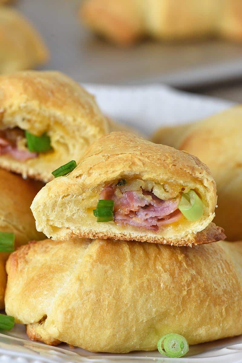 Leftover Ham and Stuffing Crescent Rolls