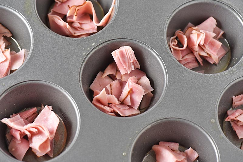 ham in muffin cups for ham egg cups