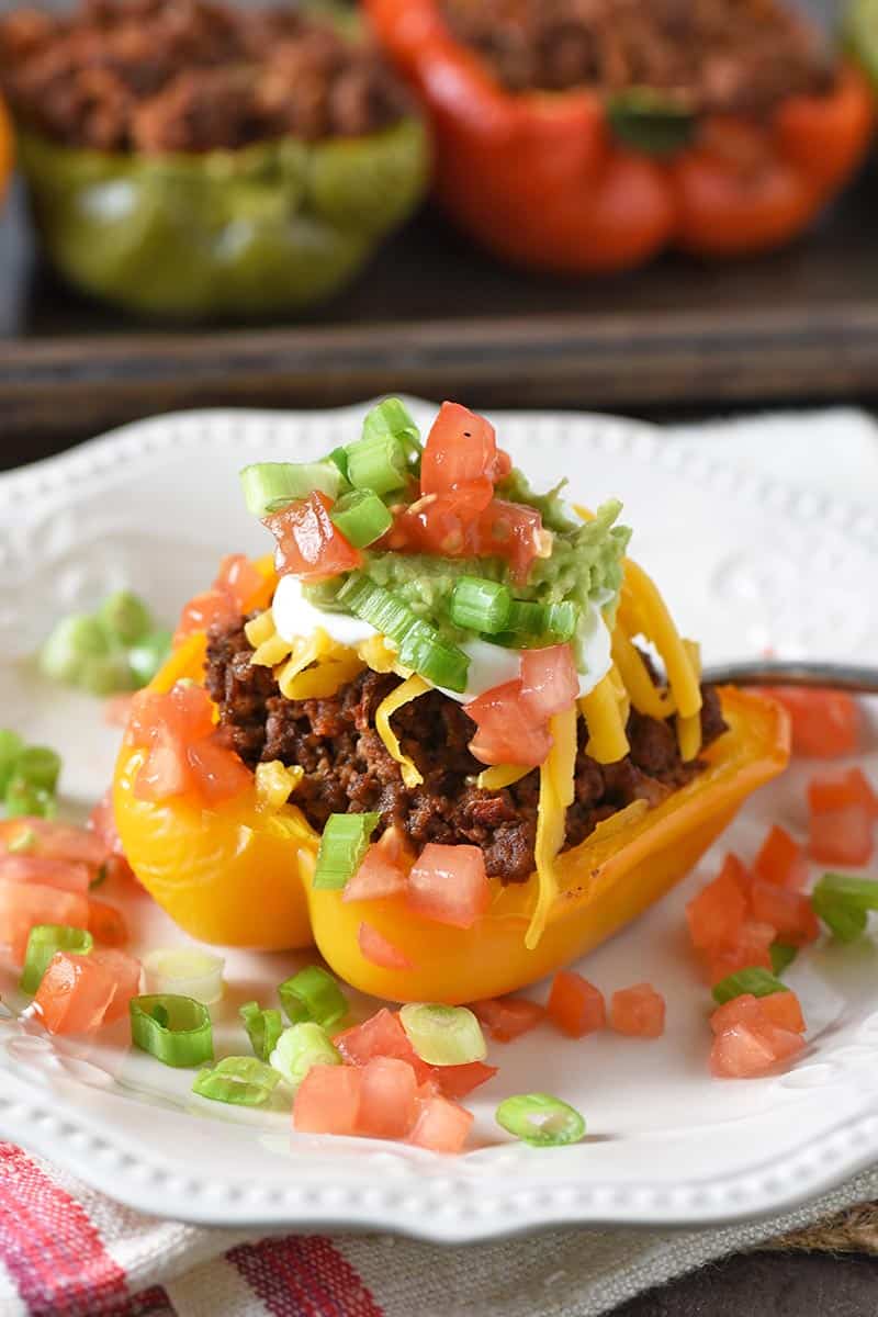 Beef Taco Stuffed Peppers