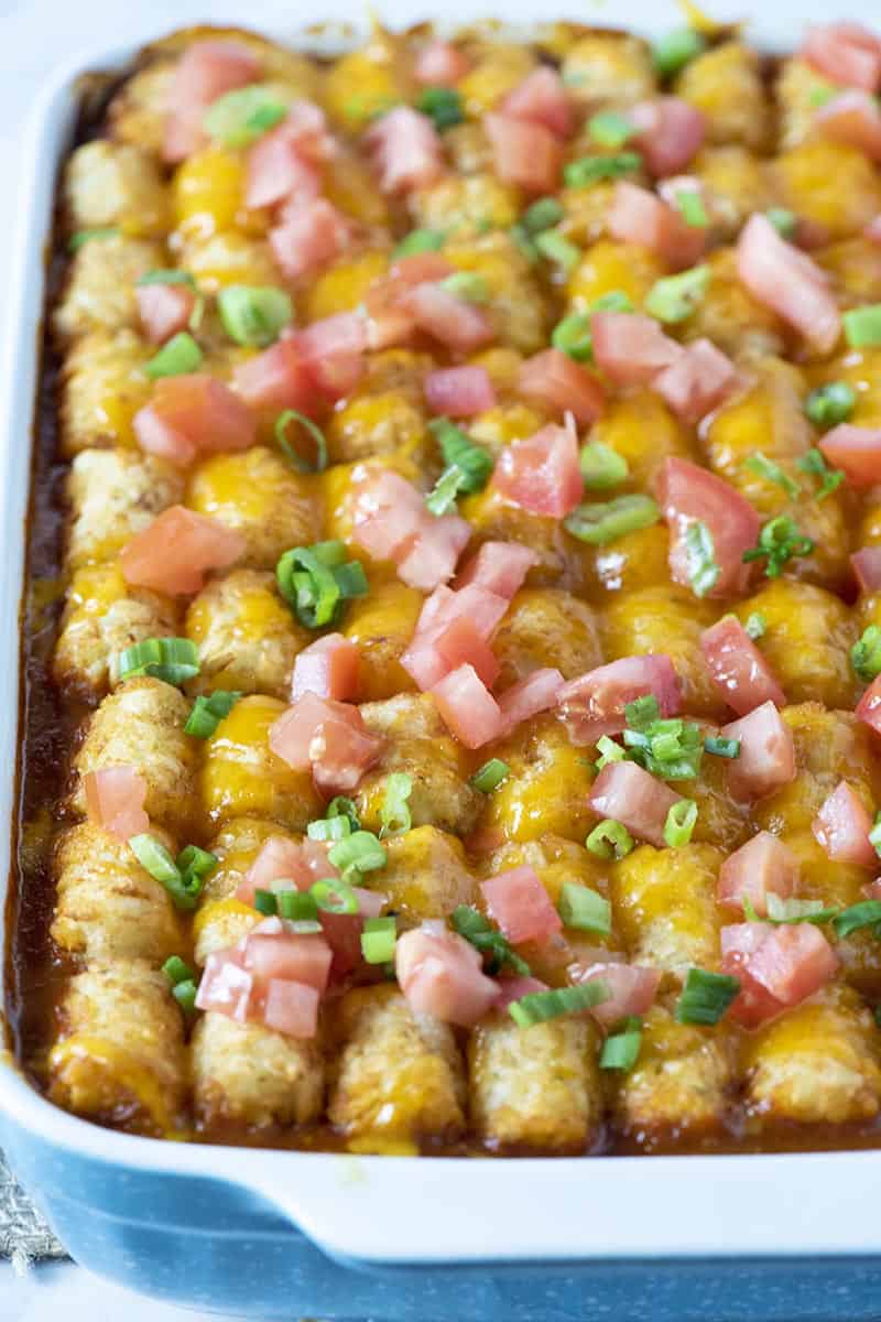 Cheesy Delicious Taco Tater Tot Casserole