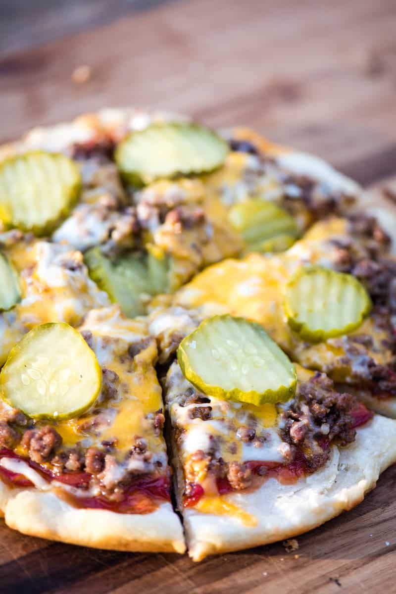 Hamburger Pizza on a Campfire