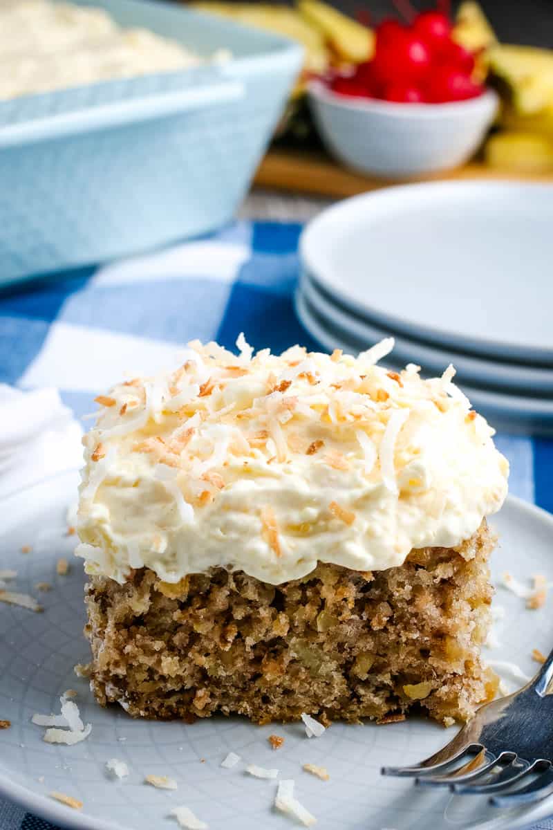 Pineapple Sunshine Cake with Pineapple Fluff Frosting