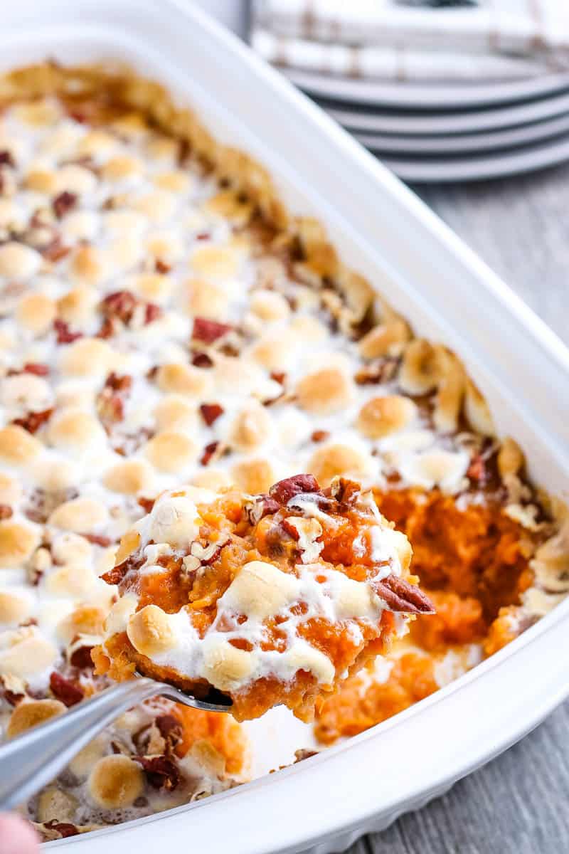 Southern Sweet Potato Casserole with Marshmallows