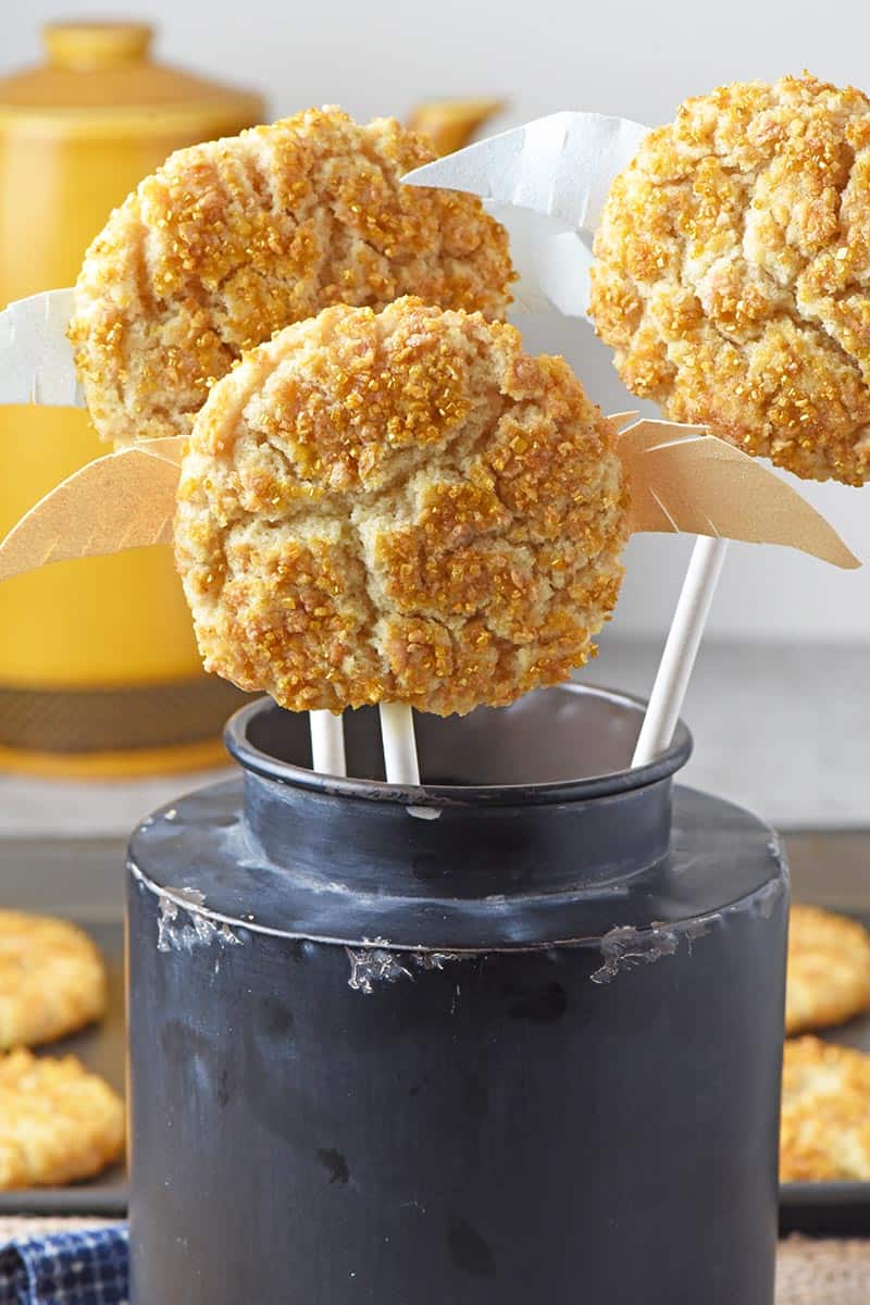 Golden Snitch Cookies on Sticks