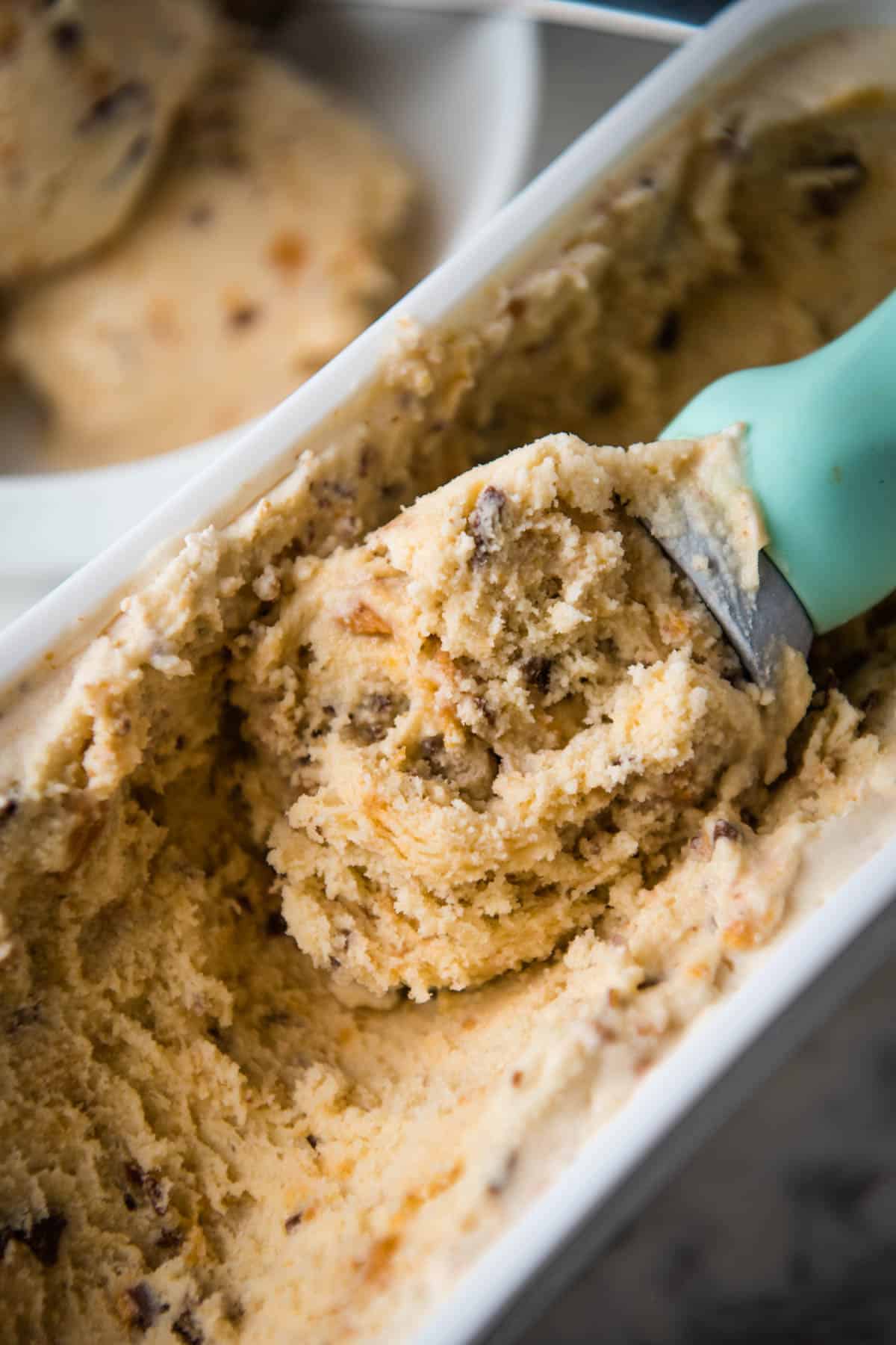 Homemade Butterfinger Ice Cream